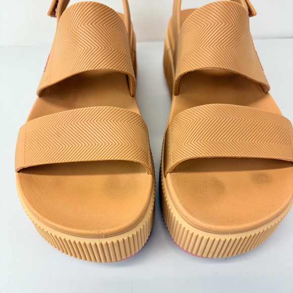 Reef Water Vista Higher Womens Size 6 Natural Hot Pink Platform Sandals Beach - Picture 2 of 7